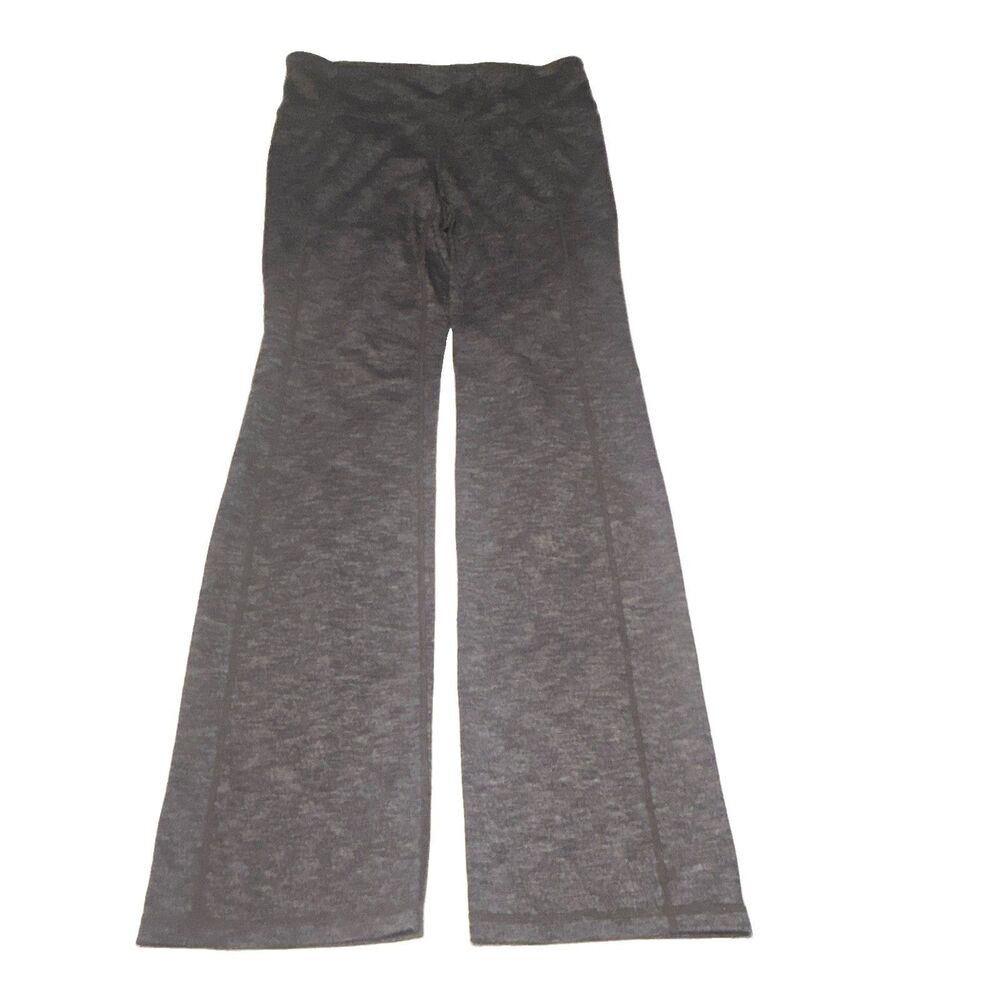 Athleta Womens Medium Gray Flared Yoga Pants M Pull On Stretch Leggings Flare